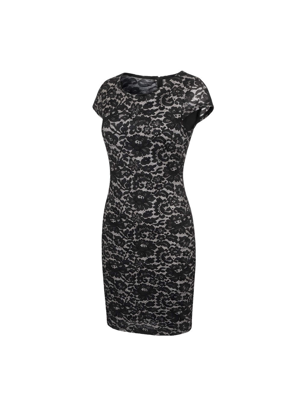 Black Lace Sheath Dress - Women